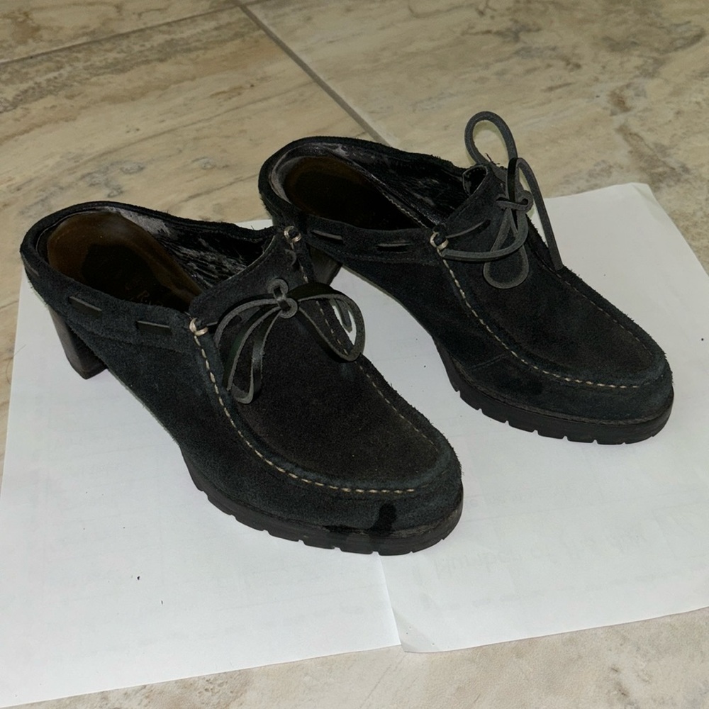 Ralph Lauren Mindi Suede Mocasdin Mules